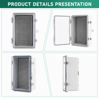 Boîtier d'interrupteur industriel X2 300*200*170 en plastique ABS, étanche IP67, anti-poussière, avec charnière et boucle, certifié IEC, pratique