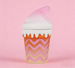 Rukioo Hot Sale Sweet Ice Cream Design Classic Manual Dry <b>Herb</b> <b>Grinder</b> 73MM Size Zinc Alloy Plastic - Product Image 1