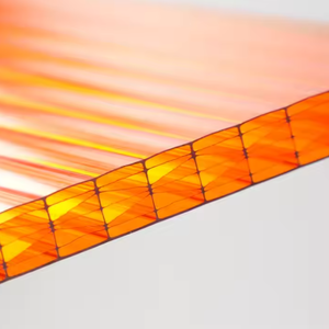 แผ่นโพลีคาร์บอเนตหลายผนัง9มม. ทนทานทันสมัย4ft กว้าง x 8FT ยาวสามชั้นผนังกลวงดีไซน์5 + ปีสำหรับหลังคา - Product Image 2