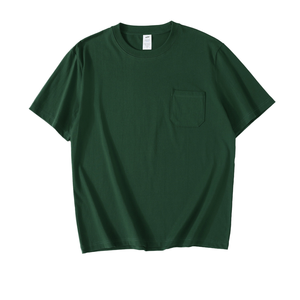 블랭크 홀세일 스트리트웨어 포켓 티셔츠 100% 코튼 남성 베이직 캐주얼 티셔츠 커스터마이징 - Product Image 3