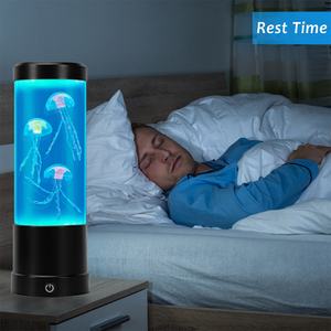 Lampe de bureau en forme de méduse pour mini aquarium à changement de couleur LED, décoration de bureau, aquarium miniature - Product Image 5