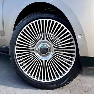 Rines de Aleación de Aluminio de 22 Pulgadas 5x120 con Superficie Negra y Cubierta de Rueda, Rines Fundidos por Flujo para Automóviles - Product Image 3