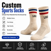 Chaussettes de sport personnalisées en coton peigné jacquard avec logo tricoté – Nouveauté East – Chaussettes personnalisables