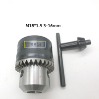 Mandrin de perçage stable à 3 mors en métal PMS M18*1.5 3-16mm pour presse à estamper manuelle