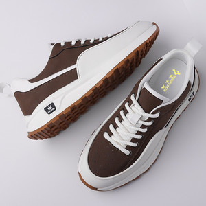 Zapatos Deportivos Casuales con Cordones para Hombre, Nuevos de Otoño, con Suela Suave, a la Moda, Combinables con Todo, de Fibra Superfina, con Absorción de Impactos, para Viajes al Aire Libre, de Goma - Product Image 4