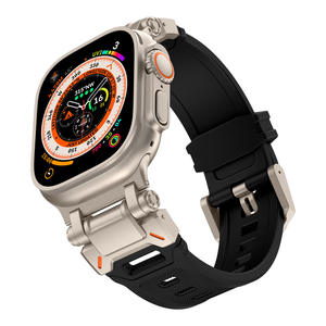 IVANHOE <span class=keywords><strong>Correa</strong></span> Resistente para Apple Watch Ultra 2 Band 49 <span class=keywords><strong>45</strong></span> 44 <span class=keywords><strong>45</strong></span> <span class=keywords><strong>mm</strong></span> Pulsera de Metal + Silicona <span class=keywords><strong>Correa</strong></span> <span class=keywords><strong>IWatch</strong></span> Series 9 6 5 4 7 8 SE - Product Image 3