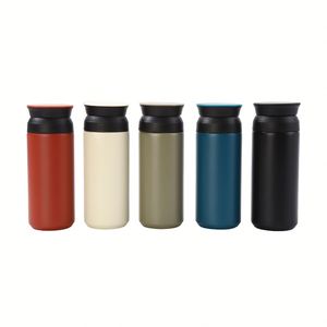 304 Stainless Steel 350ml Portable Japanese Cup with Tea Strainer Flat Lid Handle Vacuum Insulated Travel - Product Image 2