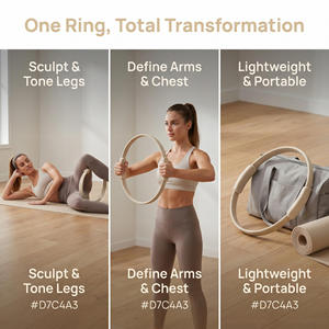 2026 Factory Custom New Design High Quality Back Exercise Fitness Resistance <b>Stretch</b> Magic Yoga <b>Ring</b> Silicone Pilates Circle - Product Image 2