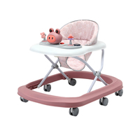 Marche-bébé pliable en plastique pour éviter les jambes en O, avec roues et musique, jouet multifonctionnel pour l'apprentissage de la marche