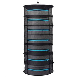 Good Quality 4 Layer Foldable Waterproof Black Nylon Mesh <b>Drying</b> Net Herb <b>Drying</b> <b>Rack</b> Hanging Garden Plant Dry Net with Zippers - Product Image 5