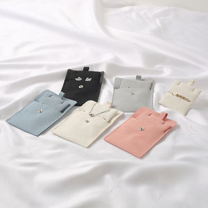 Bolsa de Microfibra para Joyería de Alta Calidad con Logotipo Personalizado, Bolsas de Regalo para Joyería con Solapa de Sobre y Almohadilla Insertable - Product Image 2