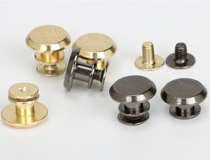 หมุดโลหะหัวแบนทรงกลม10มม. สำหรับกระเป๋าและอุปกรณ์เสริมพิเศษ - Product Image 2