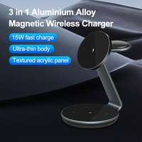Produit tendance : Support de téléphone portable en alliage d'aluminium pour iPhone 15W, station de charge rapide pour montre, chargeur sans fil 3 en 1