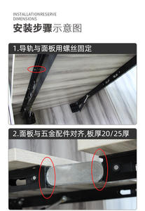 GQK GW12251 Table pliante de luxe en alliage d'aluminium noir avec barre télescopique - Conception pliable invisible pour gagner de la place - Product Image 5