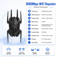 Factory Direct 3000Mbps WiFi Signal Booster AX3000 Dual Band Gigabit Wireless Repeater Router