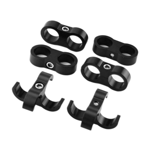 Conector de ajuste de abrazadera de separador de manguera doble Billet de alta calidad 4AN 6AN 8AN 10AN 12AN para línea de manguera de combustible de aceite trenzado
