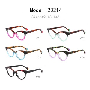 Hengtai thời trang hình chữ nhật thiết kế đặc biệt trang trí nội thất Acetate Chất liệu kính mắt Frames Unisex nhỏ Cat <span class=keywords><strong>Eye</strong></span> kính quang học khung - Product Image 3