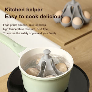 Support à œufs en silicone de haute qualité, résistant aux hautes températures, sûr pour la cuisson, pour la conservation des aliments bouillis, récipient de stockage - Product Image 3