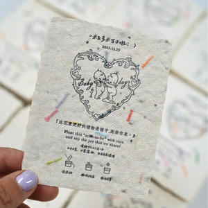 Handmade Growable <b>Paper</b> Gift Cards Custom-Shaped <b>Seed</b> <b>Paper</b> Invitations for Holidays/Weddings Plantable Cards - Product Image 4