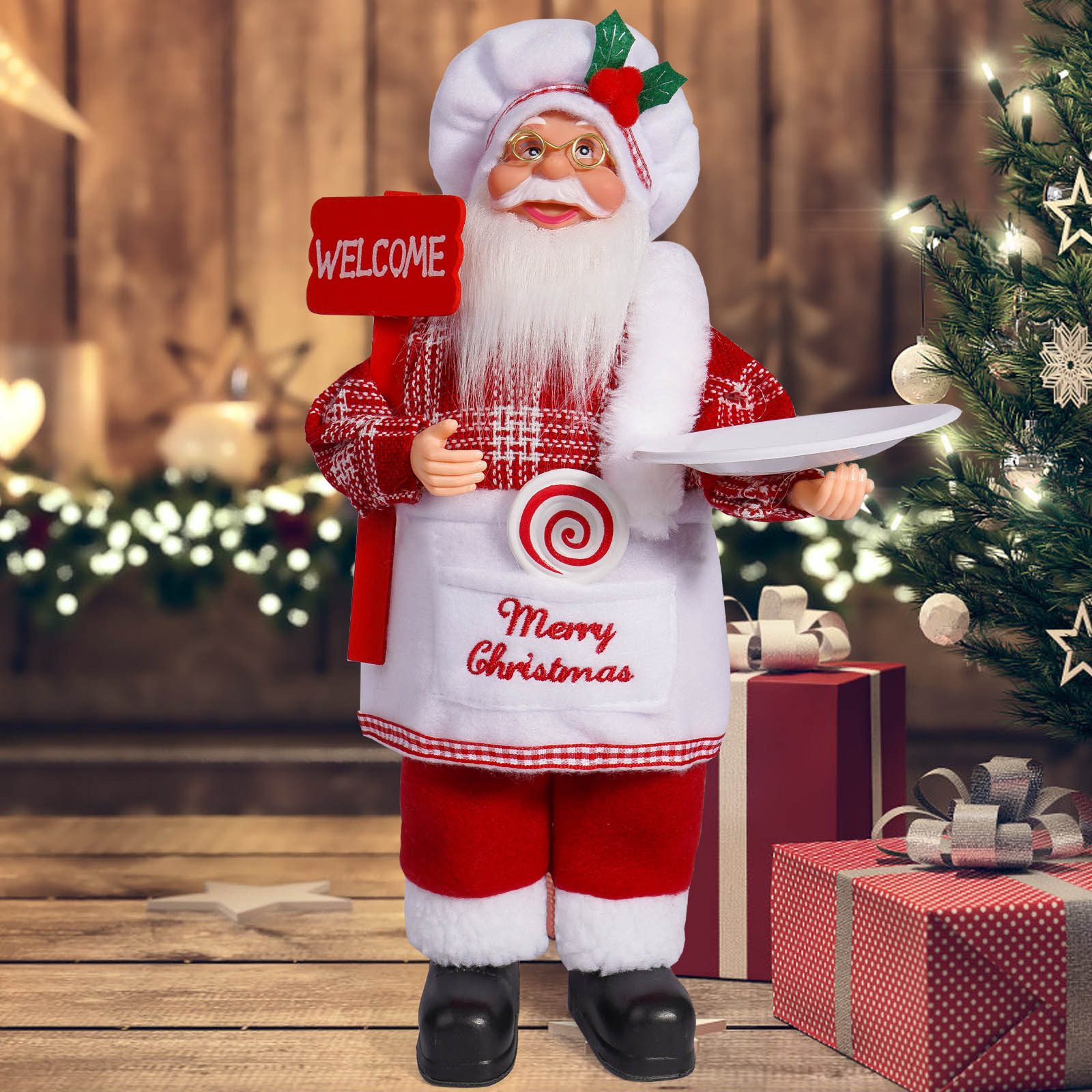 Red Chef santa claus