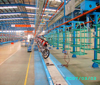 Ligne de production semi-automatique économique pour l'assemblage de motos, capacité de 10 à 100 unités par jour, personnalisable pour les usines