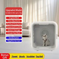 Séchoir automatique intelligent 62L pour animaux de compagnie avec désinfection et ions négatifs, machine de séchage rapide pour chats et petits chiens (modèle usine)