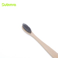 Brosse à dents jetable à poils doux en bambou biodégradable, boîte en papier kraft, articles de toilette pour hôtel