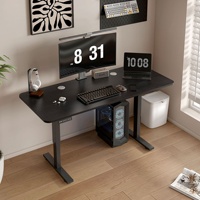 Bureau d'ordinateur de jeu moderne pliable à hauteur réglable électrique avec porte-gobelet pour la maison, la chambre, le bureau et l'étude