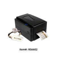 Étiquettes pour bijoux en PET de 4 pouces, film de transfert thermique, imprimante à code-barres, impression d'étiquettes pour bijoux, imprimante à ruban de résine, étiquette argentée mate