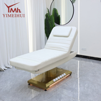 Table de massage réglable à 3 moteurs électriques, lit beauté pour esthéticienne, thérapie, spa, bien-être