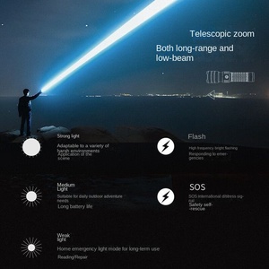 Cho Z26 USB sạc <span class=keywords><strong>Led</strong></span> đèn pin dài-shot siêu sáng Nhôm xách tay ngoài trời khẩn cấp ánh sáng không thấm nước IP54 - Product Image 3