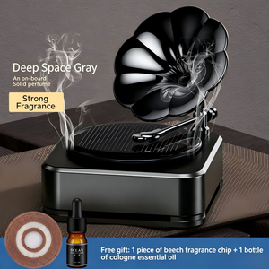 <span class=keywords><strong>VICTOR</strong></span> AF-6 Diffusore di <span class=keywords><strong>Profumo</strong></span> per Auto a Energia Solare, Purificatore d'Odori a Evaporazione Naturale, Design Retrò a Giradischi, Lunga Durata - Product Image 4