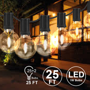 50/100Ft G40 dize ışıkları açık G40 Incadscent ampuller Cadena De Luces için noel motifli ışık dekorasyon dize ışık - Product Image 3