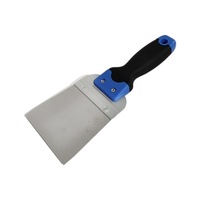 Ensemble complet de spatules à mastic en acier inoxydable 420 de 4 et 20 pouces avec manche PP/TPR pour le masticage des murs et plafonds, rénovation domestique, grattoir