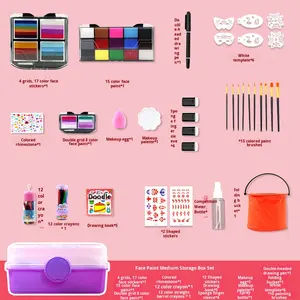 Kinderverf voor het gezicht, wateroplosbaar, voor het schilderen van het gezicht op het podium, pigment, tekenbord, plastic, bronfabriek, groothandel - Product Image 4