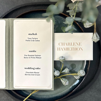Livrets de menus de mariage en papier fait main Greenery – Menus de dîner personnalisés modernes pour événements avec messages