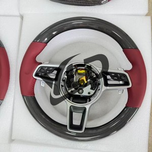 Accesorios Interiores para Automóviles, Volante de Fibra de Carbono para <span class=keywords><strong>Porsche</strong></span> Cayenne Panamera 992 911 997 985 981 <span class=keywords><strong>Boxster</strong></span> 987 718 Macan - Product Image 4