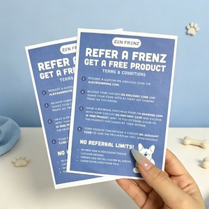 Custom Full Color Pet Brand Instruction <b>Card</b> Referral Reward Paper Business <b>Card</b> Dog Cartoon Referral <b>Gift</b> Flyer - Product Image 3