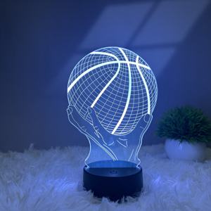 Meilleur cadeau d'anniversaire de Noël pour garçons filles 3D Illusion LED veilleuse thème de <span class=keywords><strong>basket</strong></span>-ball pour enfants fans de <span class=keywords><strong>basket</strong></span>-ball <span class=keywords><strong>chambre</strong></span> à coucher - Product Image 2