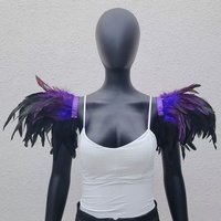 Accessoires de fête d'Halloween de haute qualité, variété de châles en plumes de couleurs différentes pour costumes ailés