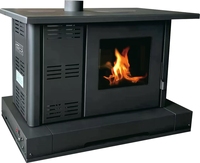 Poêle à granulés Fangran 150Z 12kW avec réservoir de 6kg, design dissimulé, chauffage par air, idéal pour les réunions de famille à la maison