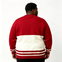 Nouvelle Arrivée Pull en Tricot Rouge Crème KTY avec Patch Brodé KTY Shield Col Rond
