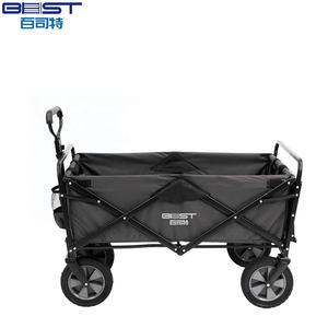 भारी शुल्क ऑल-इलाके स्टेनलेस स्टील वैगन कार्ट फोल्डेबल औद्योगिक भंडारण धारक आउटडोर समुद्र तट खरीदारी उपकरण - Product Image 5
