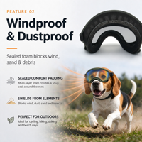 Lunettes de soleil pour chien avec verres miroir, sangle réglable, protection oculaire, vente en gros, fournisseur OEM ODM, marque privée