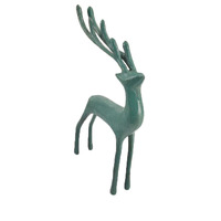Statues de cerfs dorés en fonte personnalisées, statues de rennes en métal, décorations pour la maison, accents décoratifs de Noël, artisanat