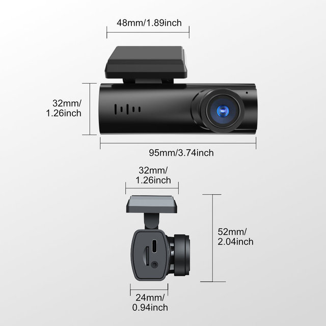 Dash Cam 4K Hidden Wifi 360 Dash Cam Front and Rear Dual Recording Video GPS DVR Recording