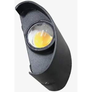 Moderna lampada da parete a LED 4W in alluminio nero con 6500K bianco freddo e 3000K luce bianca calda a energia solare luci esterne 12W - Product Image 2