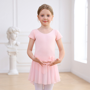 Justaucorps de ballet pour filles, robe de danse tutu, tenue de danse à manches courtes, tenue d'entraînement pour performance - Product Image 5