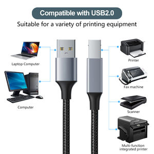 <span class=keywords><strong>Cable</strong></span> de datos de <span class=keywords><strong>impresora</strong></span> USB 2,0 con extensión y adaptador para conectar dispositivos Canon <span class=keywords><strong>HP</strong></span> y Epson - Product Image 2
