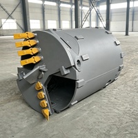 Godet de forage en acier allié haute résistance, résistant à l'usure, avec orifice anti-courant d'air, pour forage de sol